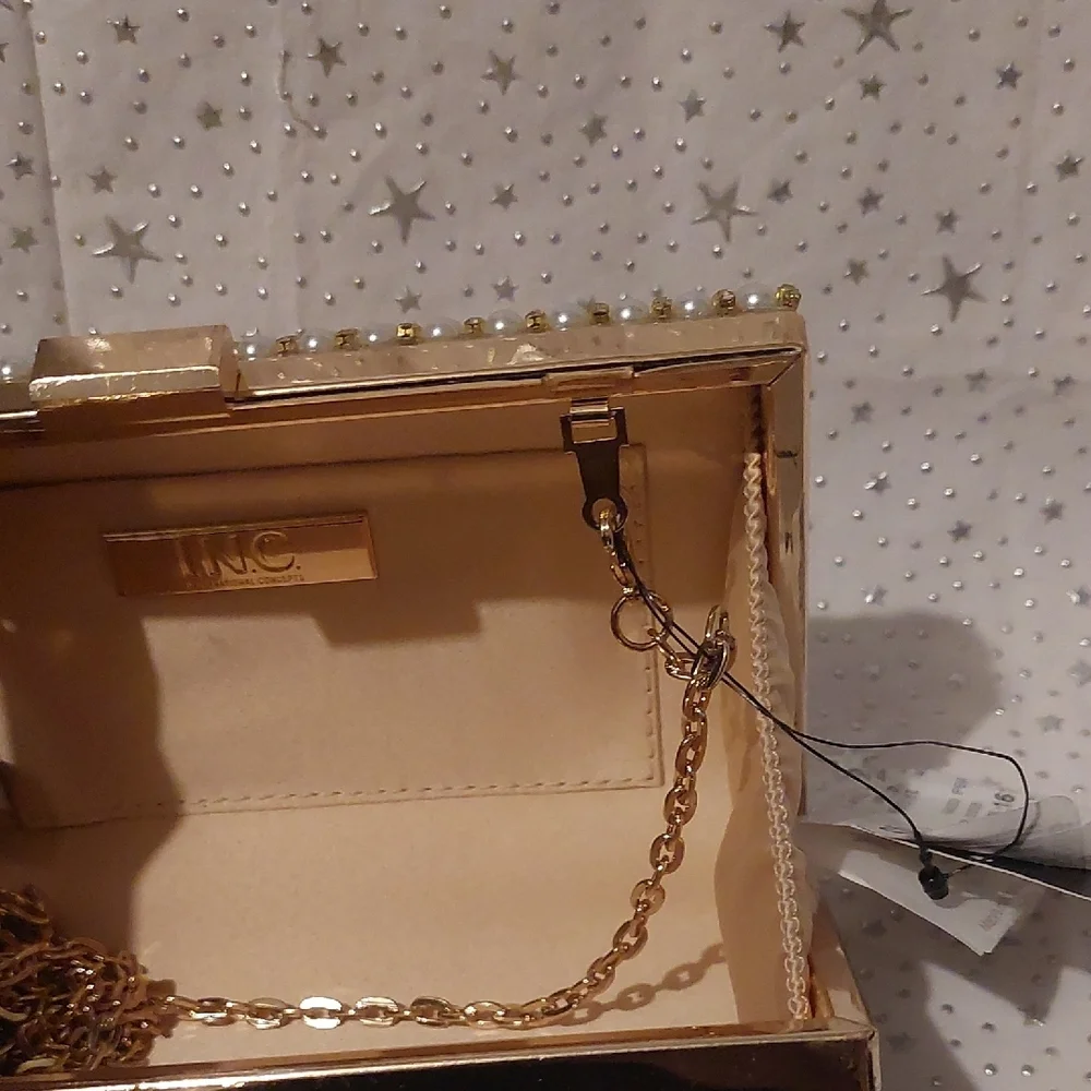 Elegant Pearl-Embellished Clutch